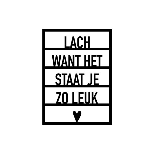 Card.14 Lach want het staat je zo leuk