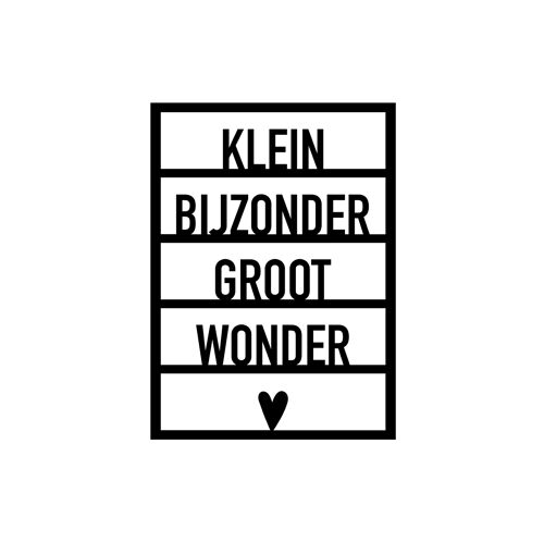 Card.19  Klein bijzonder groot wonder