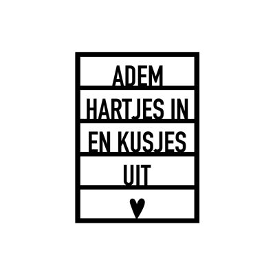 Card.20 Adem hartjes in en kusjes uit