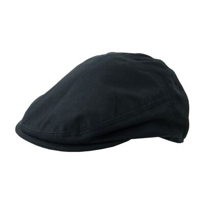 Gorra plana de algodón encerado para hombre, sombrero informal negro para caza, gorras Peaky Newsboy