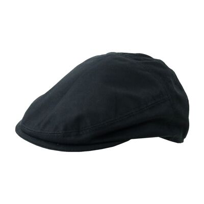 Berretto piatto da uomo in cotone cerato da caccia nero cappello casual berretti da strillone con visiera