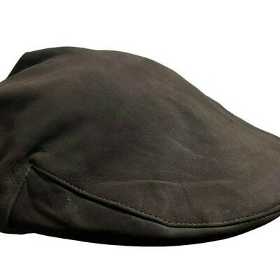 Casquette Ivy Golf Hooligan Cuir Nubuck Huilé Marron Casquette Plate Gavroche - M (57-cm)