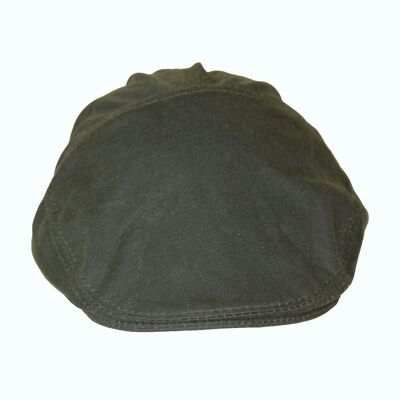 Berretto piatto da uomo in cotone cerato Caccia verde marrone Cappello casual da tiro - L - Verde