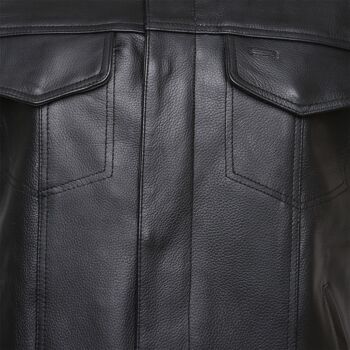 Moto en cuir sans collier coupé style SOA noir - M 4