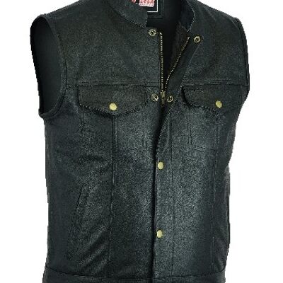 Moto Moto Cut Off Gilet Gilet Cuir Biker Sons of Anarchy Style - 2XL