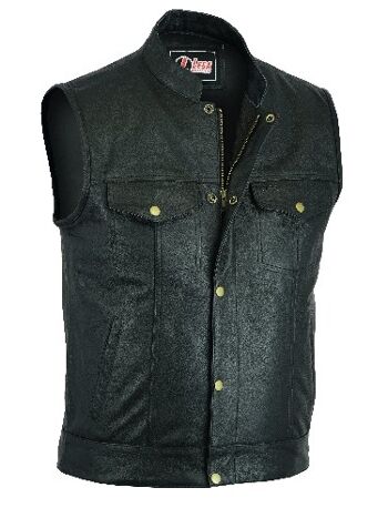 Moto Moto Cut Off Gilet Gilet Cuir Biker Sons of Anarchy Style - 6XL 1