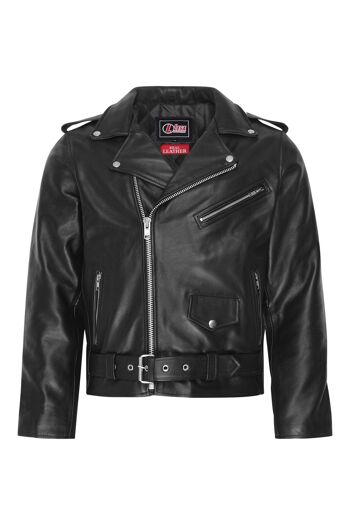 Veste de moto / motard Brando en cuir véritable pour hommes toutes tailles neuves - 6XL 1