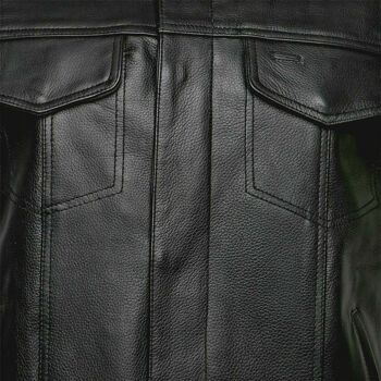 Gilet en cuir véritable pour homme Taille Plus SOA Moto Biker Cut off Vest - 8XL 6