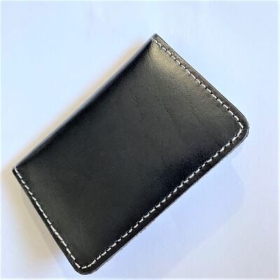 Portefeuille en cuir véritable pour hommes de luxe qualité ID porte-carte de crédit sac à main pochette noir