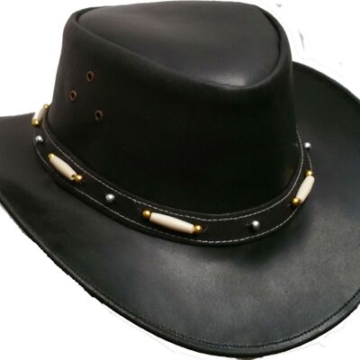 Cappello Western in pelle stile australiano per bambini Cappello da cowboy per ragazzo/ragazza Bush XS