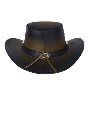 Chapeau de cow-boy en cuir de style occidental Chapeau de style australien - XL 4