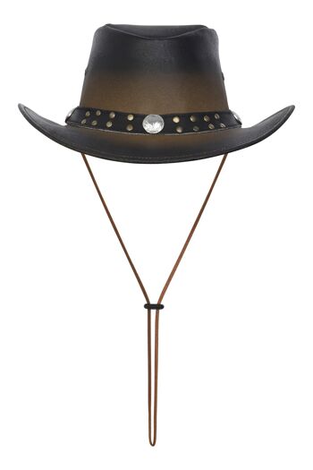 Chapeau de cow-boy en cuir de style occidental Chapeau de style australien - XXL 3
