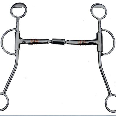 Western Trense mit Schäften und Kupfereinlagen - 5"