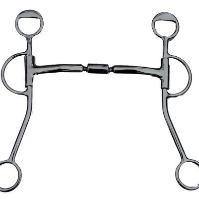Western Snaffle Bit With Shanks and Copper inlays - 5 1/2"