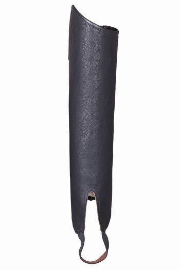 Chaps Cavalier Cuir Synthétique Noir Confort Durable Léger - Très Petit - Veau Noir Rayé 3