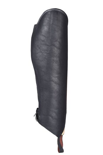 Chaps Cavalier Cuir Synthétique Noir Confort Durable Léger - Très Petit - Veau Noir Rayé 5