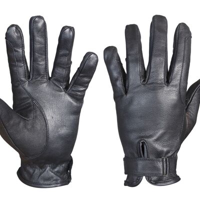 Black Real Leather Comfort Durable Lightweight Horse Rider Gloves