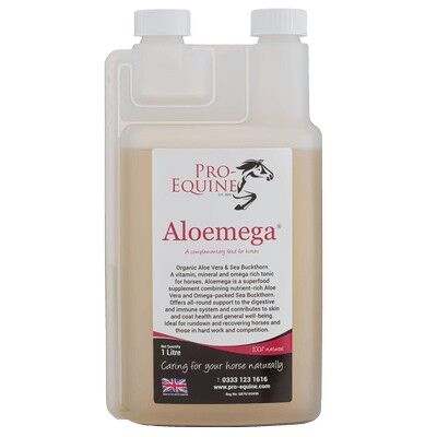 Aloemega - supplément de superaliments pour chevaux 1 litre