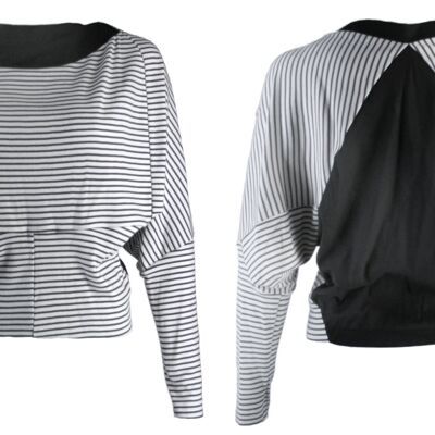 CIRC sweater - striped, black
