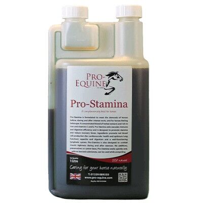 Suplemento para caballos Pro-Stamina para promover la resistencia y reducir el tiempo de recuperación - 1 litro