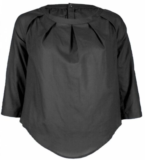 TARA blouse, plain - black