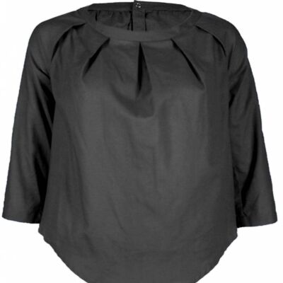 TARA blouse, plain - black