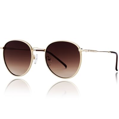 Adam Traveller Sunglasses - Shiny Gold / Brown Gradiant