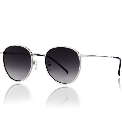 Adam Traveller Sunglasses - Shiny Silver / Smoke Gradiant