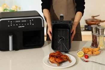 AIRFRYER DOUBLE DIGITAL ARGENT 8L 13