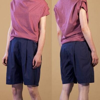 Pantalones cortos COSY II, lisos - azul oscuro