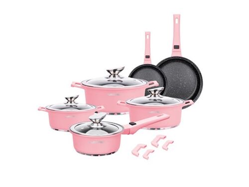 14 PIECE PAN SET PINK