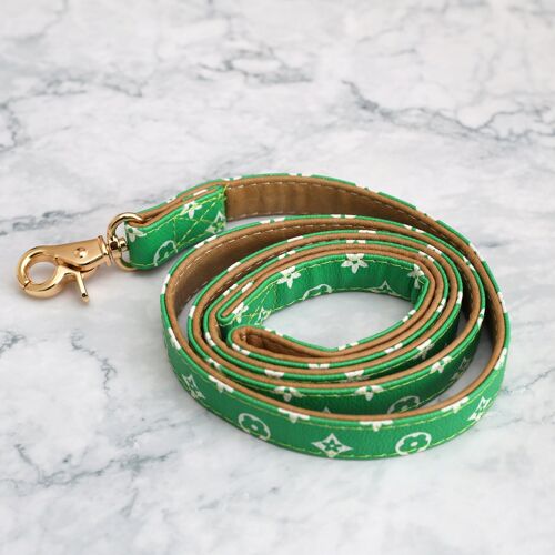 Premium-Vintage-Leather-Dog-Lead-Green-Envy