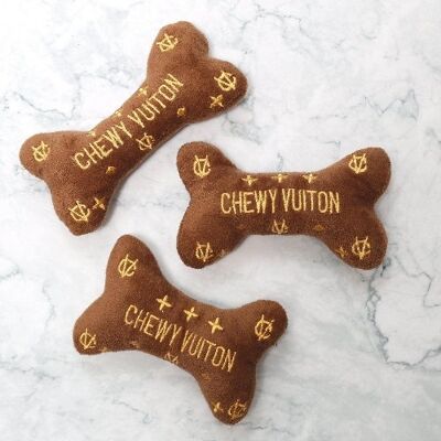 Juguete de peluche para perros Chewy Vuitton Bone