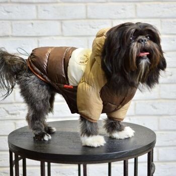 Veste matelassée pour chien - Marron 1