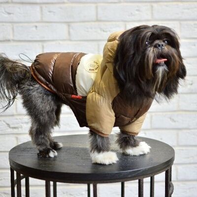 Puffer Dog Jacket  - Brown
