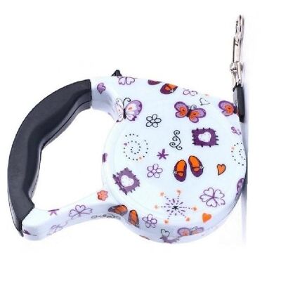 Colorful Automatic Retractable Dog Lead - Butterfly