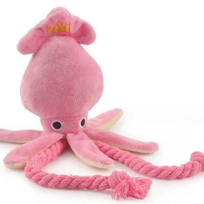 Juguete para perro de peluche de pulpo chirriante