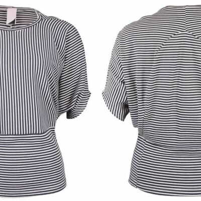 MIND shirt - dark gray striped