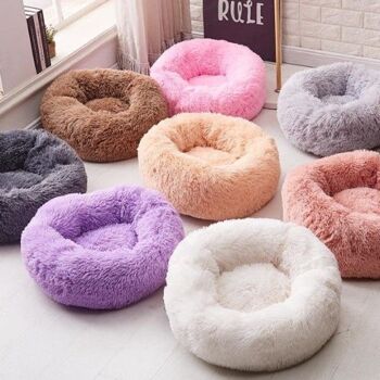 Coussin de lit Donut pour chien moelleux de luxe Confort supérieur - Coffee arge 4