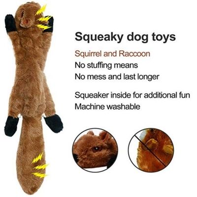 Jouet interactif en peluche pour chien Squeak - Marron
