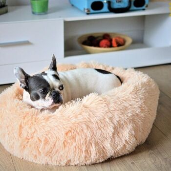 Coussin de luxe en forme de beignet pour chien, confort supérieur - Centre commercial Abricot 2