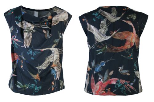 LIZZ blouse, plain - birds