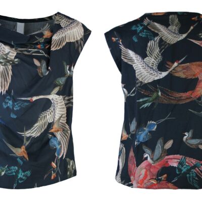 LIZZ blouse, plain - birds