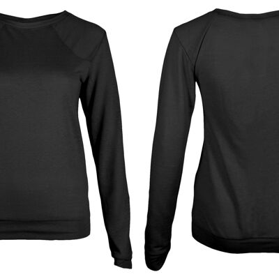 LENE Camiseta de manga larga, lino - negro