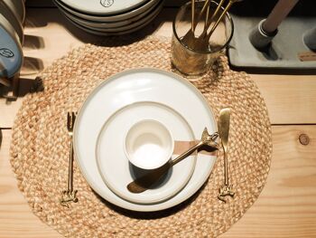 Set de table en jute naturel VR19LNAT Accessoire de table pour table à dîner 4