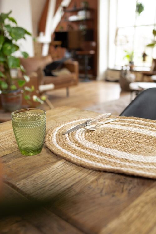 Jute Placemat Natural-Ecru Table Accessories Dinner Table