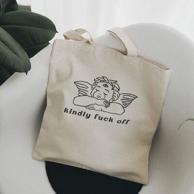 Angel reusable tote bag