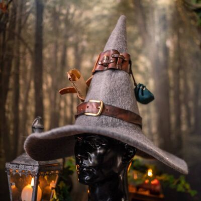 Alchimista cappello da strega avventuriero larp mago mago della foresta
