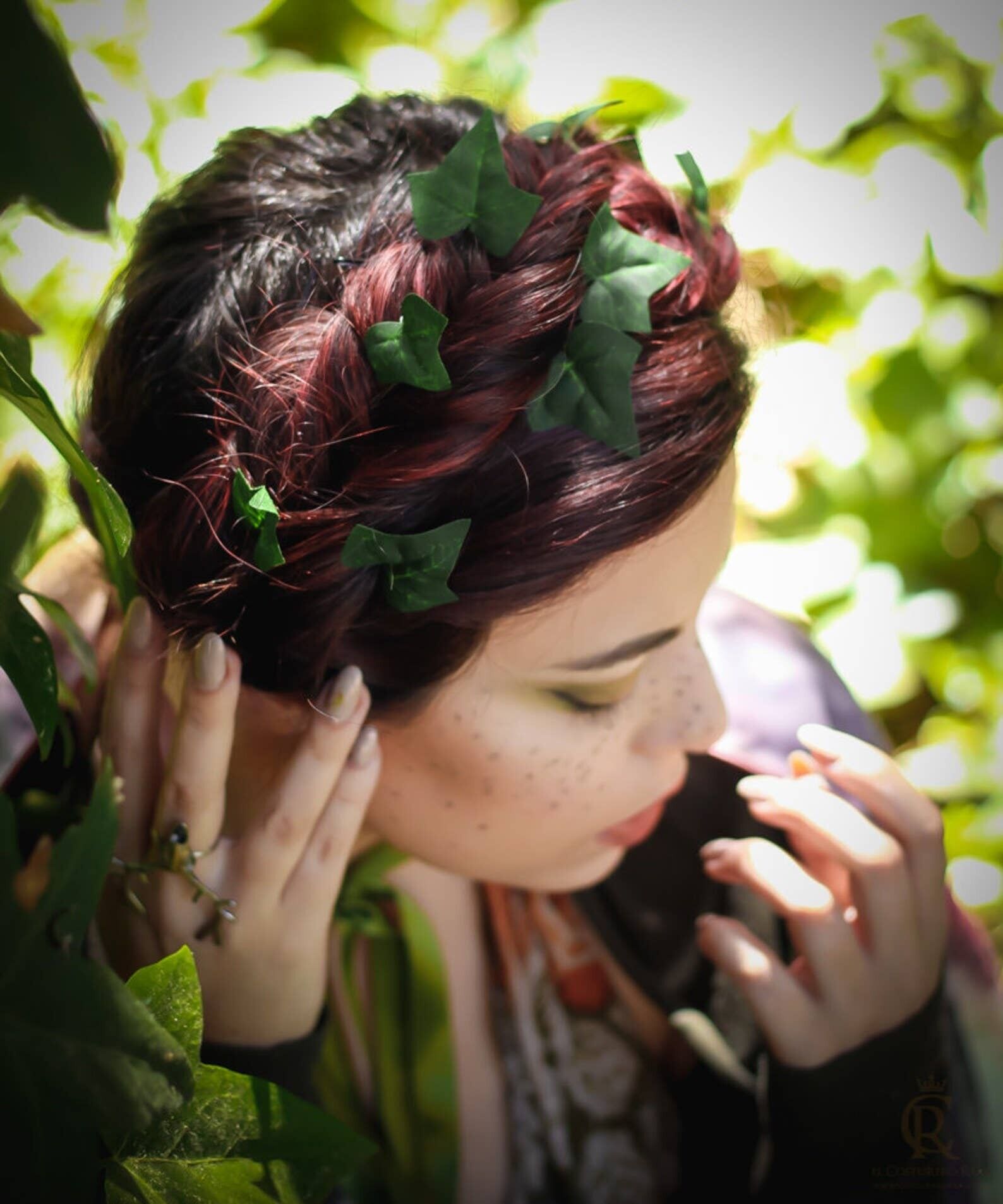 Blätter Haarnadeln Efeu wunderliches Hochzeitsaccessoire, Brautkopfstück, Waldhochzeit Cottagecore