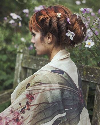 Libélula Sakura Alas de mariposa bufanda bohemio foulard regalo__ 4